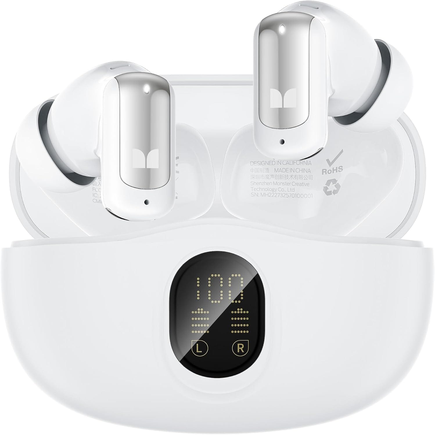 سماعة Monster AirPods N-LITE - أبيض